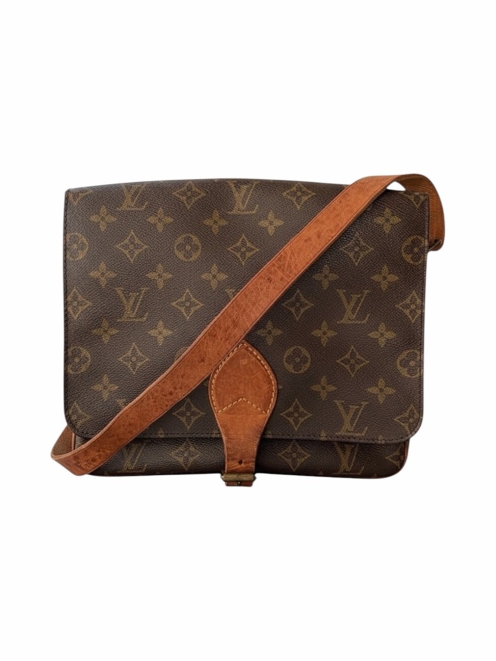 Louis Vuitton Cartouchiere GM Monogram Crossbody Shoulder Bag Vintage